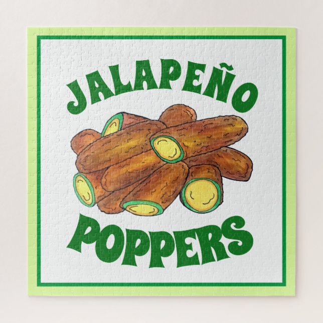 Fried Jalapeño Poppers Green Hot Jalapeno Pepper Jigsaw Puzzle (Vertical)