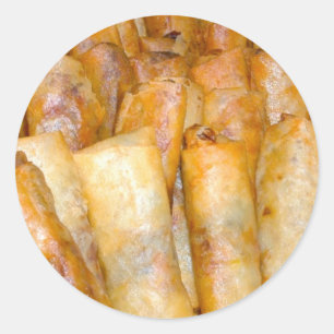 fried Lumpia Classic Round Sticker