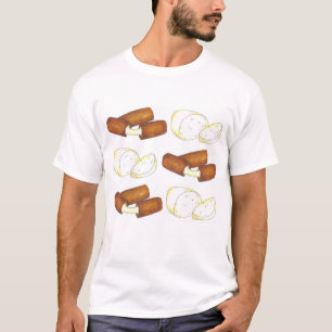 Fried Mozzarella Cheese Sticks Junk Food Foodie T-Shirt