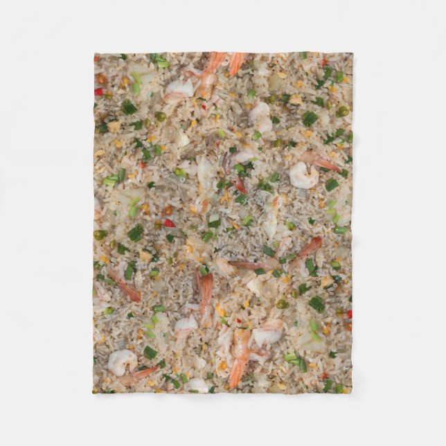 Fried Rice with Shrimp Fleece Blanket (Front)