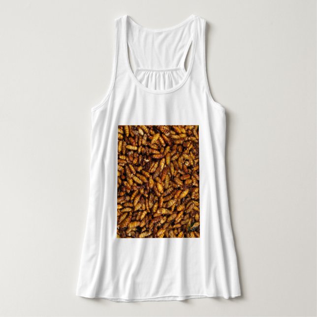 Fried Silk Worms ... Thai Street Food Singlet (Design Front)