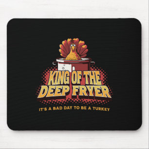 Fried Turkey Thanksgiving Day Christmas Men Grill Mouse Pad