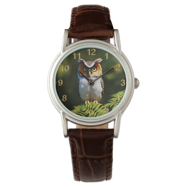 "Frieda the Screech Owl: A Nocturnal Beauty" Watch (Front)
