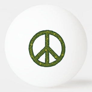 Friedenszeichen grün  ping pong ball