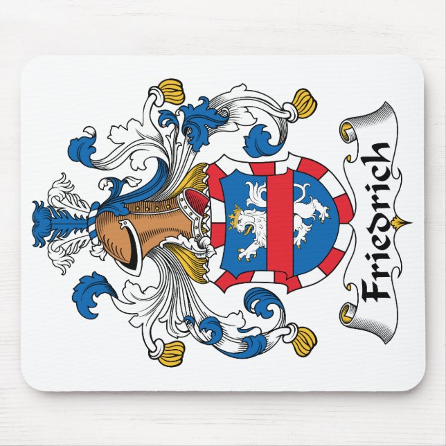 Friedrich Family Crest Mouse Pad (Front)