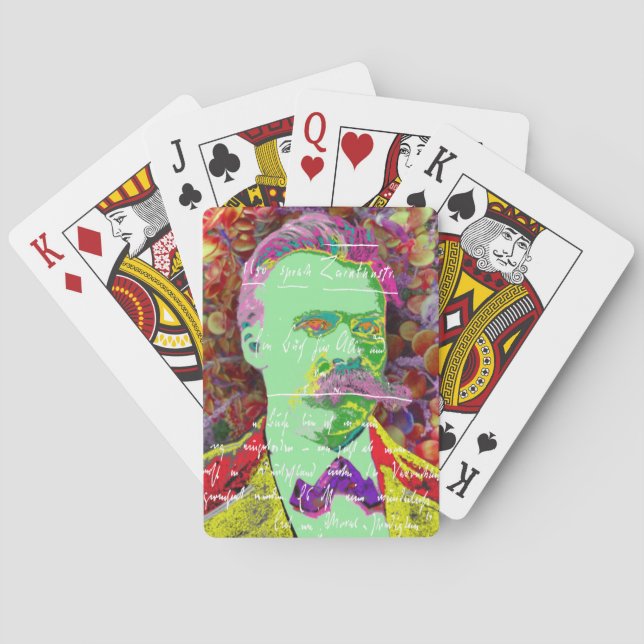 Friedrich Nietzche German Philosopher Existential Playing Cards (Back)