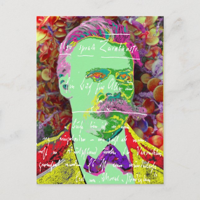 Friedrich Nietzche German Philosopher Existential Postcard (Front)