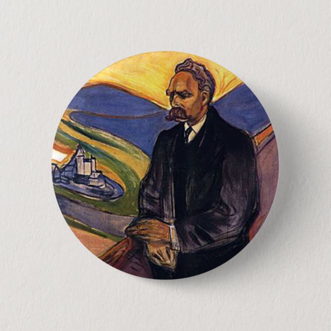Friedrich Nietzsche Edvard Munch 6 Cm Round Badge (Front)