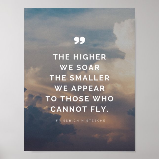 Friedrich Nietzsche Ispirational Quote  Poster (Front)