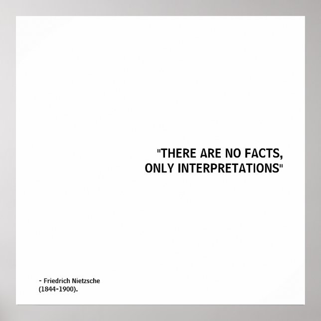 Friedrich Nietzsche Quote Poster (Front)