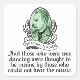 Friedrich Nietzsche Square Sticker