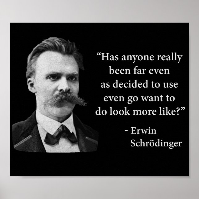 Friedrich Nietzsche Troll Quote Poster (Front)