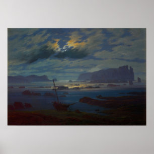 Friedrich - Northern Sea In Moonlight Poster