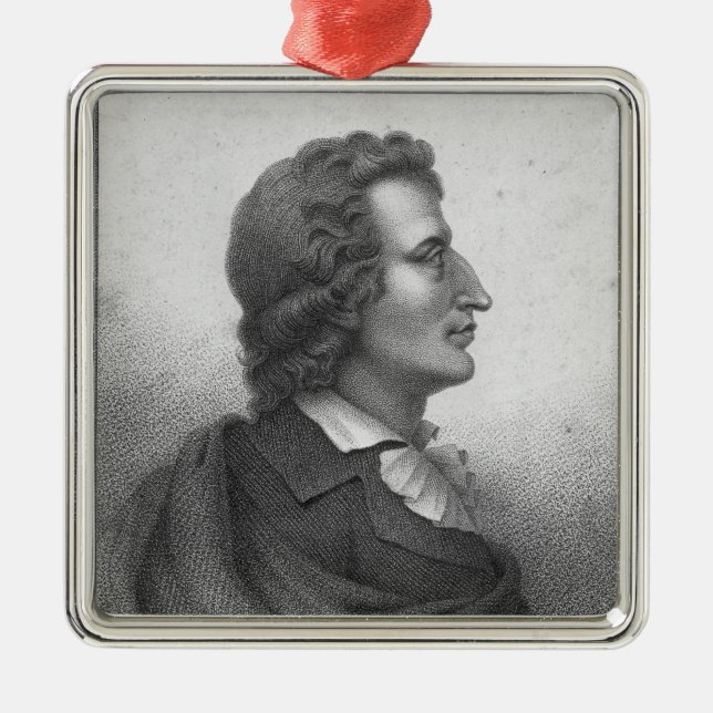 Friedrich Schiller  engraved by Massol Metal Tree Decoration (Front)