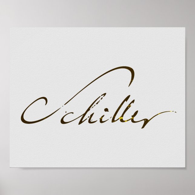 Friedrich Schiller Signature Poster (Front)