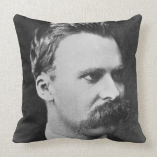 Friedrich Wilhelm Nietzsche (1844-1900) 1873 (b/w Cushion