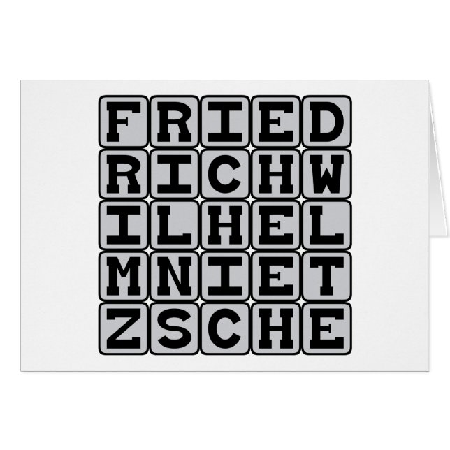 Friedrich Wilhelm Nietzsche, Existentialist (Front Horizontal)