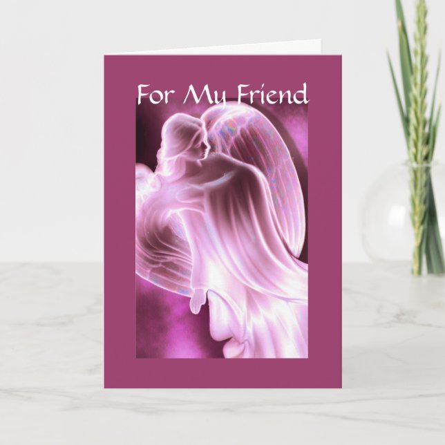 Friend - Angel Greeting Card (Front)