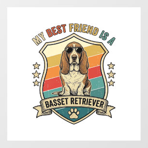 Friend Basset Retriever Dog Sunglasses Retro Shiel