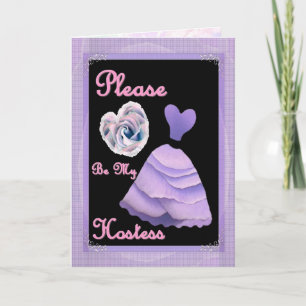 FRIEND - Be My Hostess PURPLE Dress and Heart Card