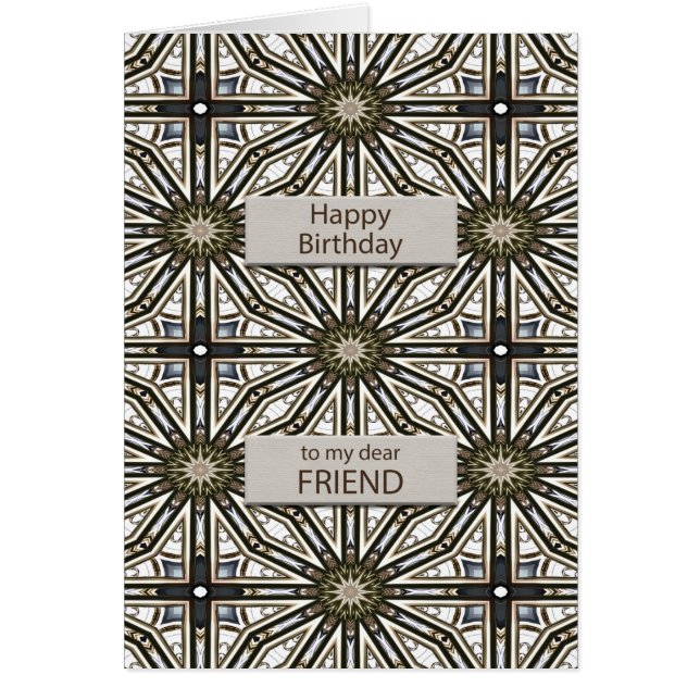 Friend Birthday Abstract Mandala Design (Front)