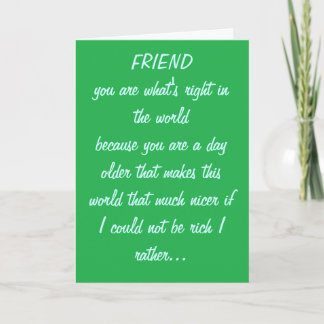 FRIEND BIRTHDAY CARD