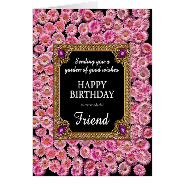 Friend Birthday Pink Daisies (Front)