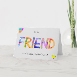 FRIEND Bold Geometric Father's Day greeting Card