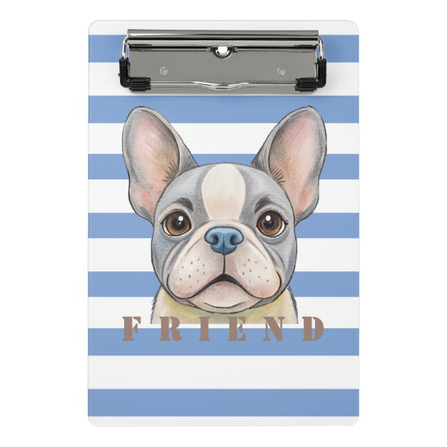 Friend Bulldog Mini Clipboard (Front)