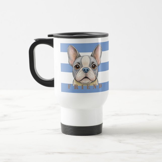 Friend Bulldog Travel Mug (Left)