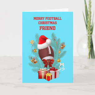 Friend Christmas Football Holiday Card