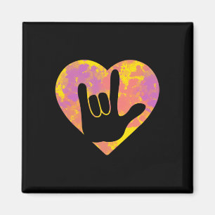 Friend Cute American Sign Language Pride Deaf Awar Magnet