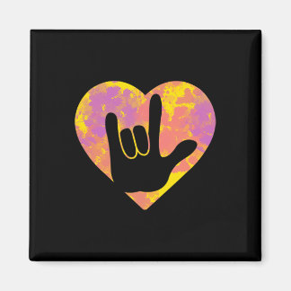Friend Cute American Sign Language Pride Deaf Awar Magnet