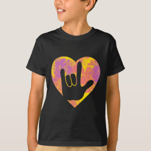 Friend Cute American Sign Language Pride Deaf Awar T-Shirt