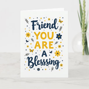 Friend Floral Blessing Card