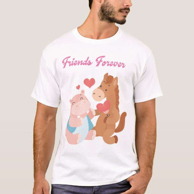 friend forever valentine's days T-Shirt (Front)