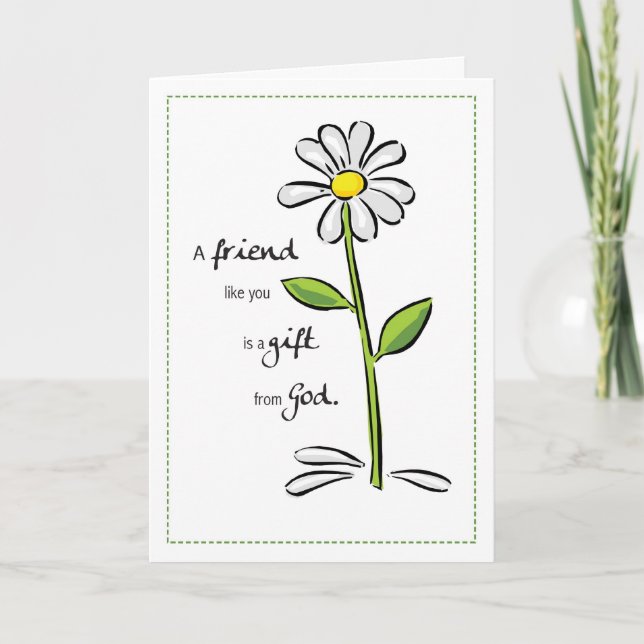 Friend Gift from God Birthday Card (Front)