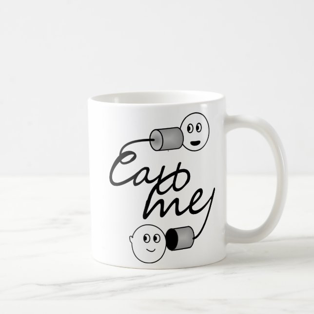 Friend Gift Tin Can Phone Call Me Mug (Right)