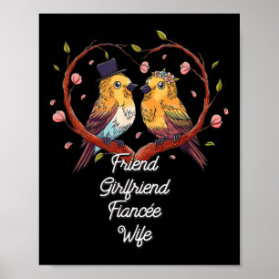 Friend Girlfriend Fiancee Wife Fiance Wedding Poster