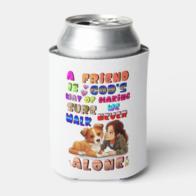 Friend Gods Way Of Making Sure We Never Walk Alone Can Cooler (Can Front)