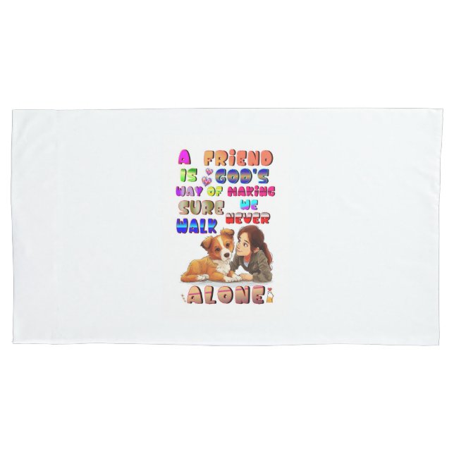 Friend Gods Way Of Making Sure We Never Walk Alone Pillowcase (Front)