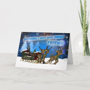 Friend Gothic Christmas Card, H.I.P. And Reindeer Holiday Card