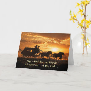 Friend Happy Birthday Cute and Funny Cowgirls Card
