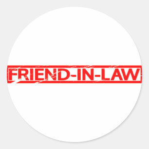 Friend-in-law Stamp Classic Round Sticker