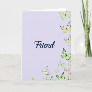 Friend Indigo Script Card