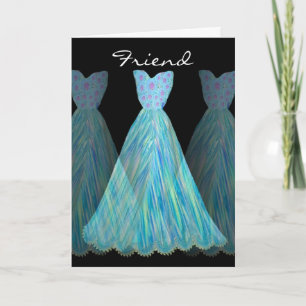 FRIEND - Maid of Honour TURQUOISE WATERFALL Invitation