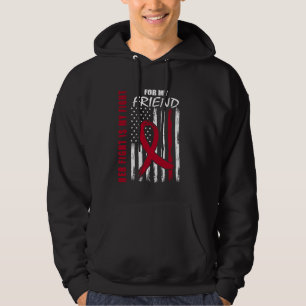 Friend Multiple Myeloma Awareness American Flag Pr Hoodie