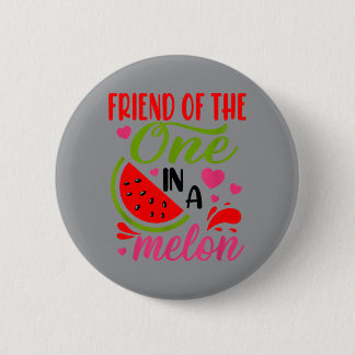 Friend Of Cute 1st Birthday Watermelon 1st 6 Cm Round Badge