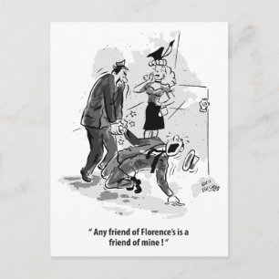 Friend of Mine, Love Triangle, Funny Vintage Postcard