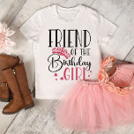 Friend of the Birthday Girl Custom Matching Family T-Shirt<br><div class="desc">Are you looking for a fun and unique way to show your support for your daughter’s birthday party? Look no further than our custom family matching shirts! Our shirts are perfect for any birthday girl who wants to show her friends and family that she is part of a special squad....</div>